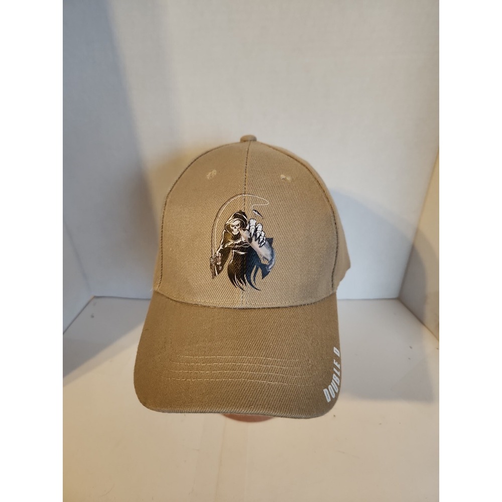 ball cap Double D  hat cap brown adjustable Grim Reaper Fly Fishing Adjustable